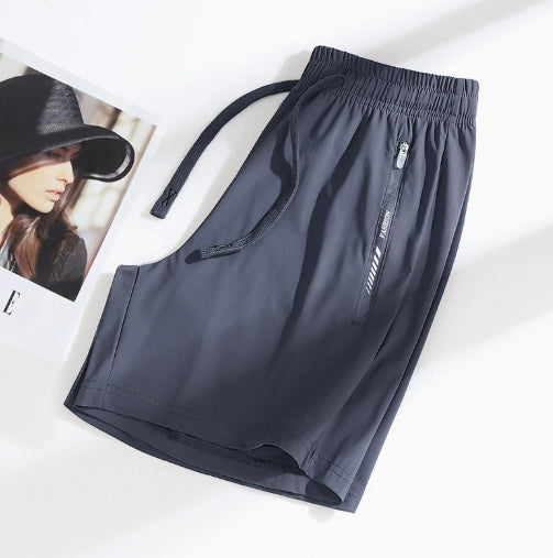 Quick-drying Loose-fitting Mens Sporty Casual Pants Thin Ice Silk Fabric