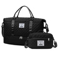 Large-Capacity Quilted Embroidered Thread Handle Crossbody Storage Travel Bag