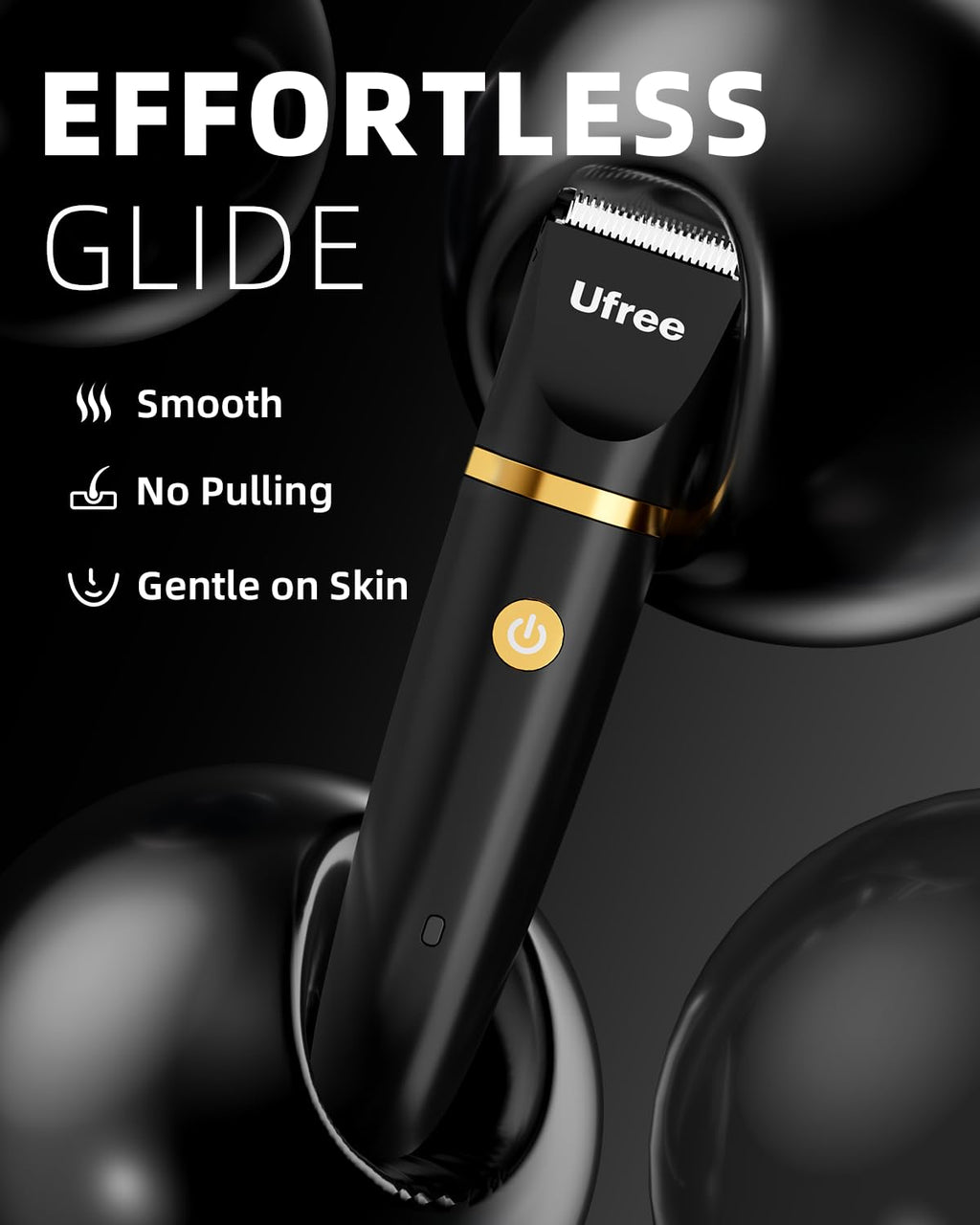 Ufree Bikini Trimmer Electric Razors for Women, Rechargeable Pubic Body Hair Trimmer Electric Shaver for Legs Body Hair, Bikini Shaver IPX7 Waterproof, Gifts for Women