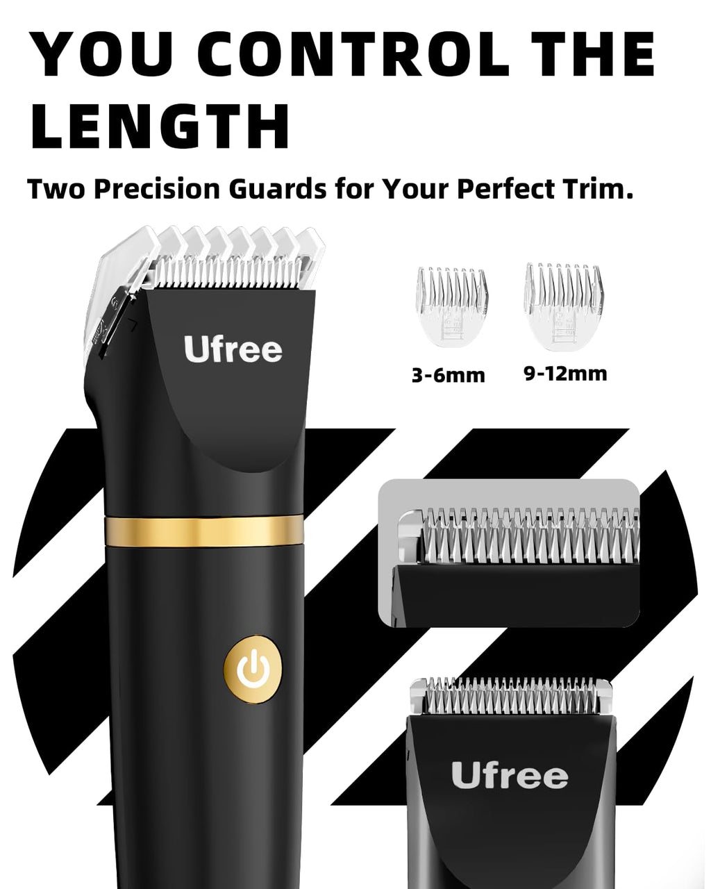Ufree Bikini Trimmer Electric Razors for Women, Rechargeable Pubic Body Hair Trimmer Electric Shaver for Legs Body Hair, Bikini Shaver IPX7 Waterproof, Gifts for Women