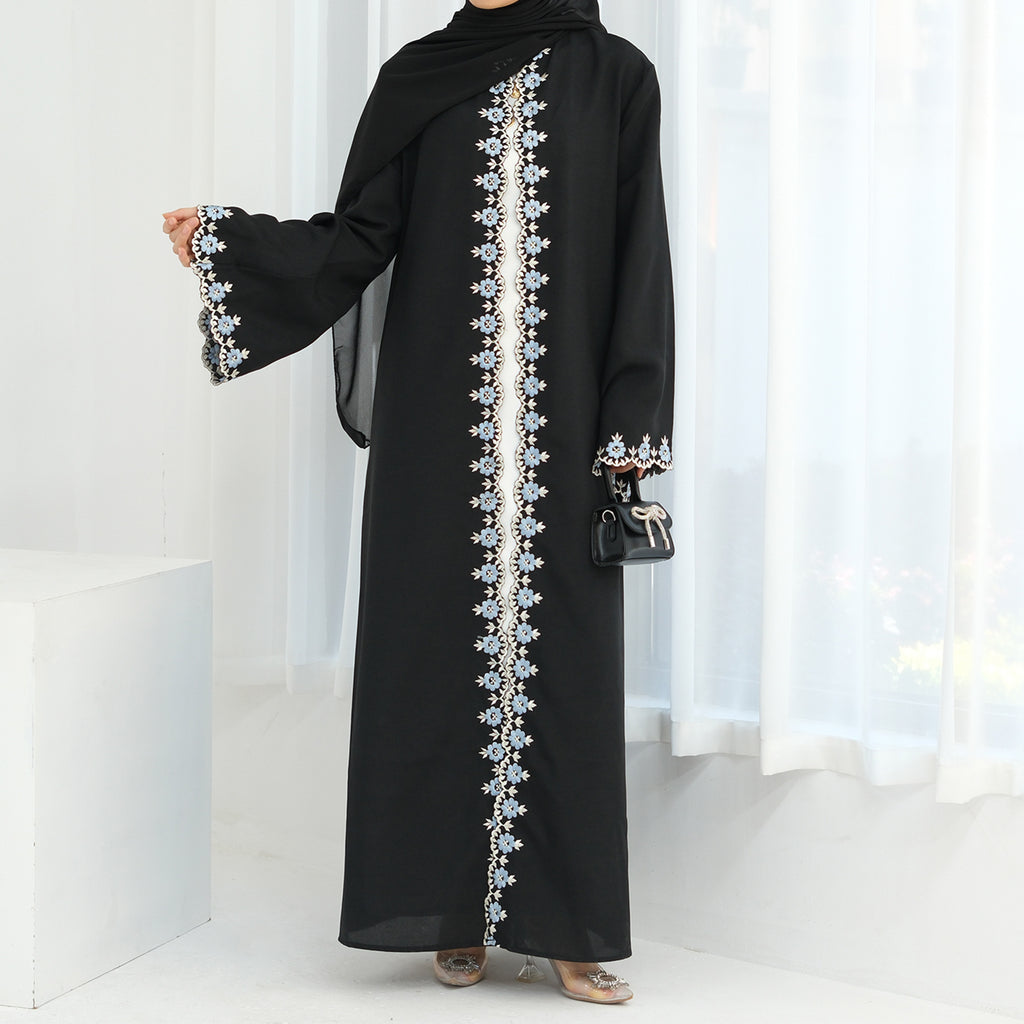 Dubai Flower Embroidered Cardigan Robe LR909