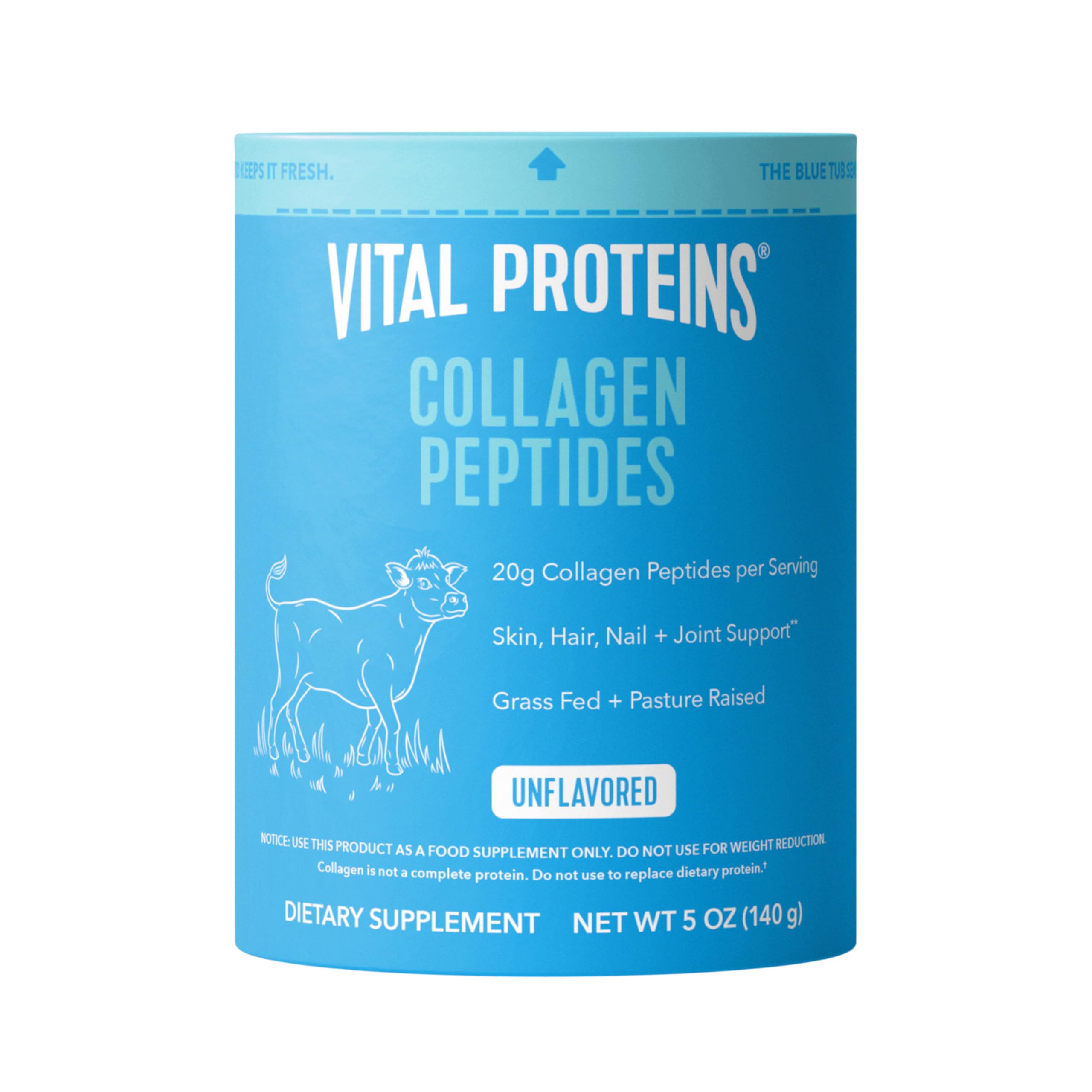 Vital Proteins Collagen Peptides Powder, with Hyaluronic Acid and Vitamin C