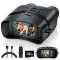 Night Vision Goggles - 4K Night Vision Binoculars for Adults, 3'' HD Screen Binoculars can Save Photo and Video with 32GB TF Card