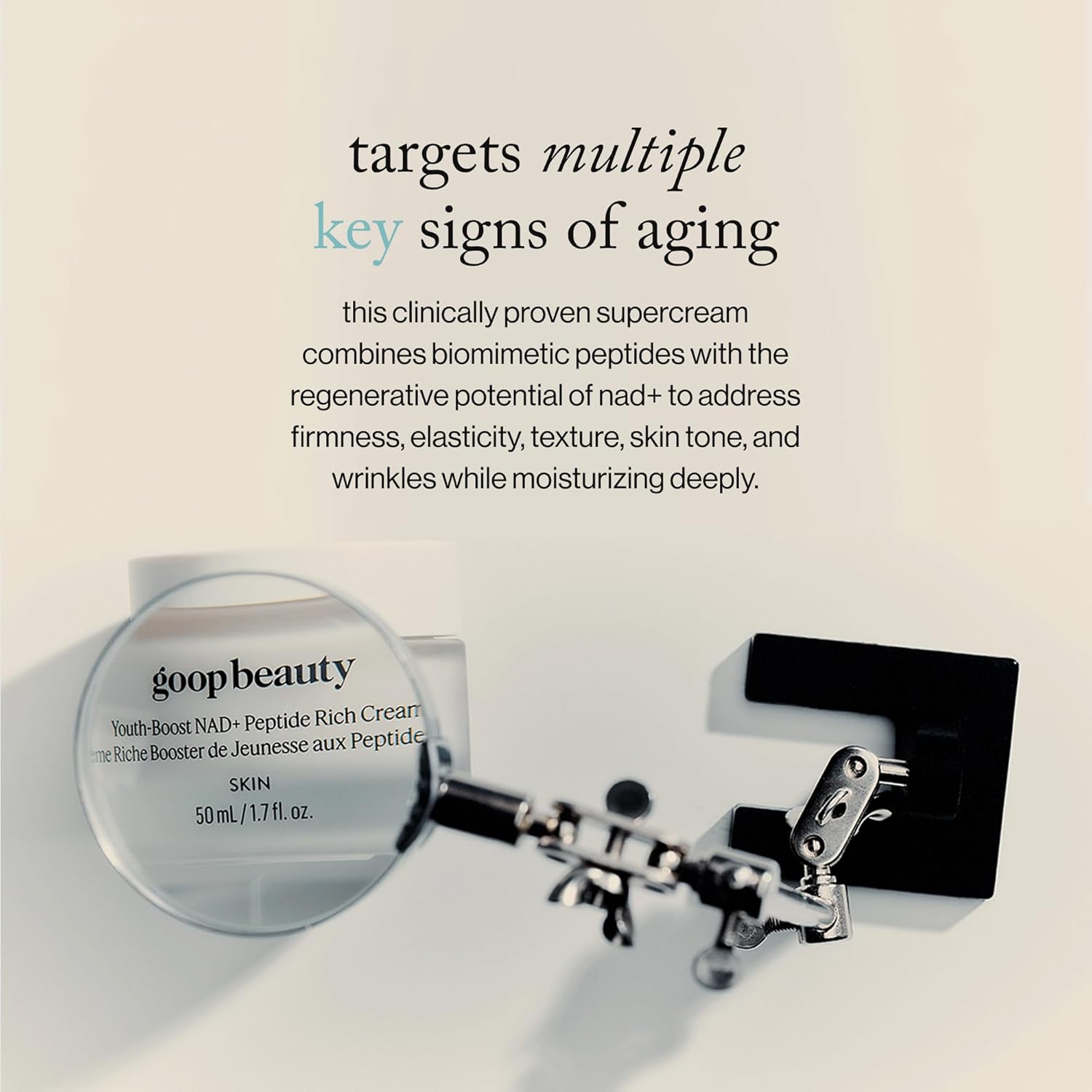 goop Beauty Youth-Boost NAD+ Peptide Rich Cream | Face Moisturizer for Aging Skin | Peptides, Ceramides, & NMN | Fine Lines & Wrinkles Treatment | 1.7 fl oz