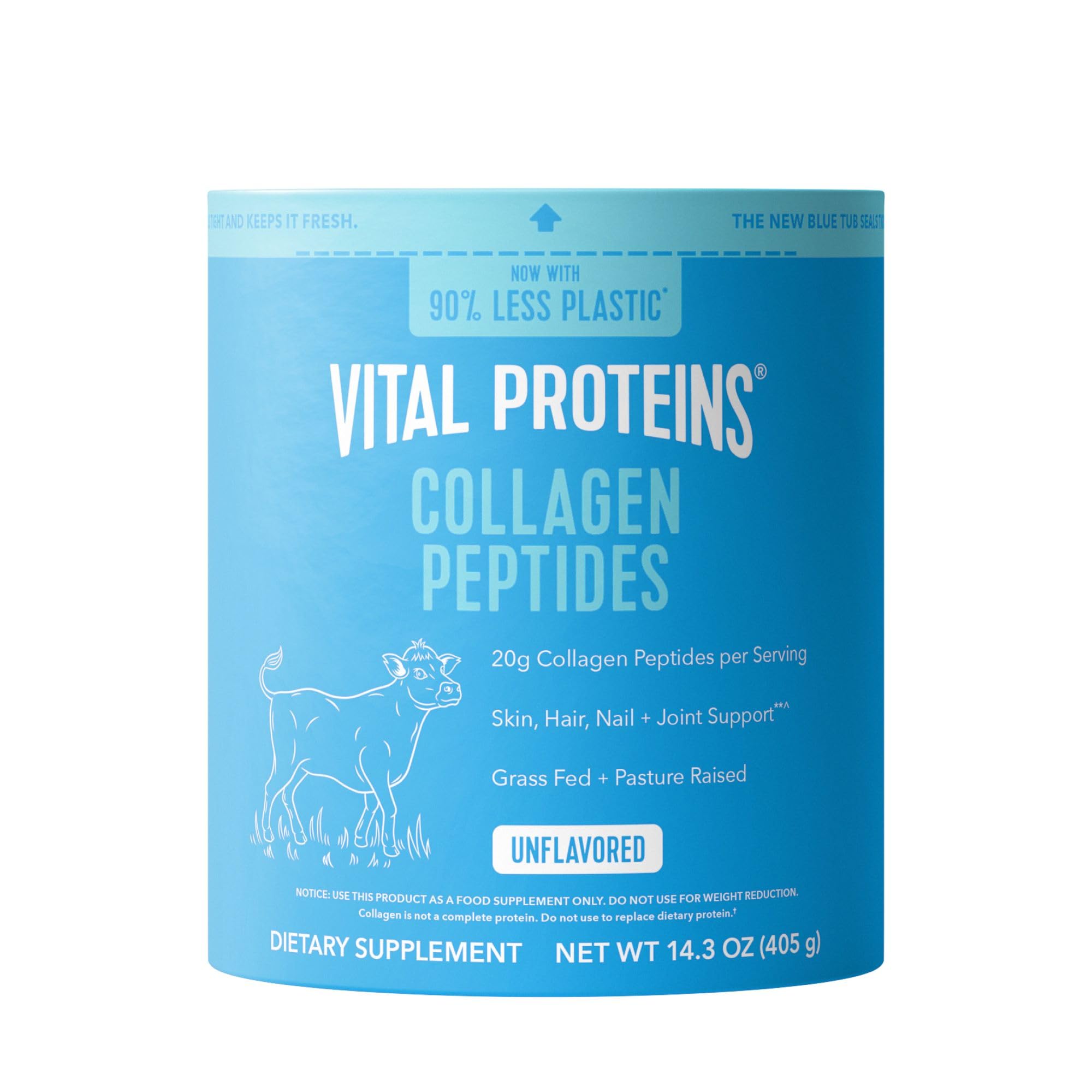Vital Proteins Collagen Peptides Powder, with Hyaluronic Acid and Vitamin C