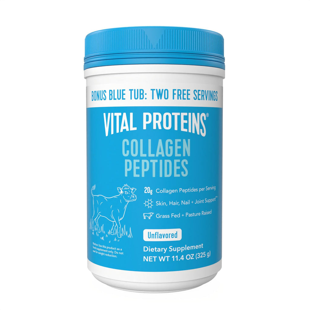 Vital Proteins Collagen Peptides Powder, with Hyaluronic Acid and Vitamin C