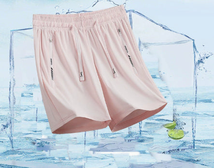 Quick-drying Loose-fitting Mens Sporty Casual Pants Thin Ice Silk Fabric