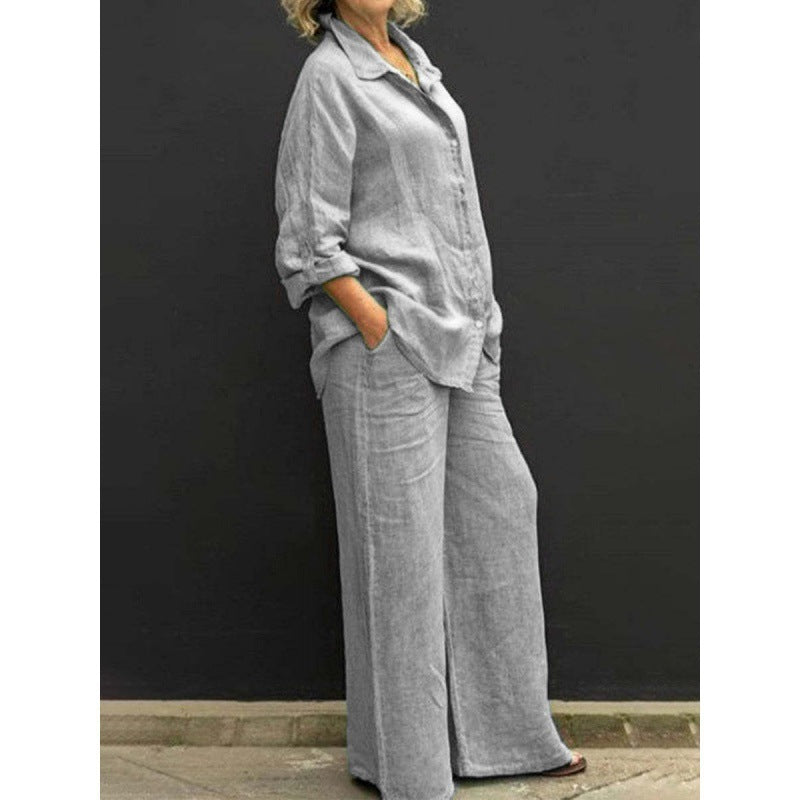 New Womens Shirt Set Casual Urban Outfit