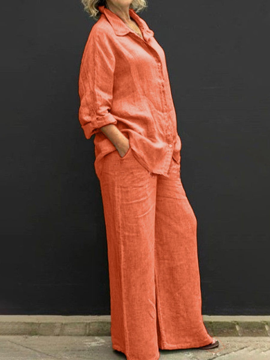 New Womens Shirt Set Casual Urban Outfit