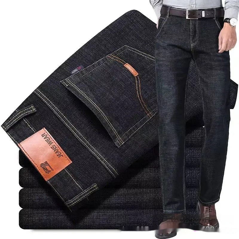 Mens Straight-leg Loose-fit Durable Casual Jeans