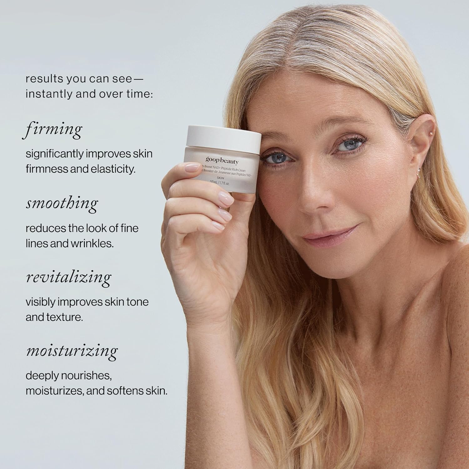 goop Beauty Youth-Boost NAD+ Peptide Rich Cream | Face Moisturizer for Aging Skin | Peptides, Ceramides, & NMN | Fine Lines & Wrinkles Treatment | 1.7 fl oz