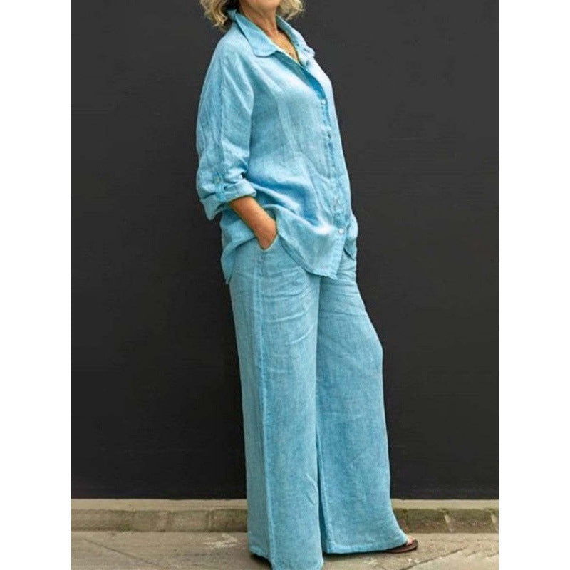 New Womens Shirt Set Casual Urban Outfit