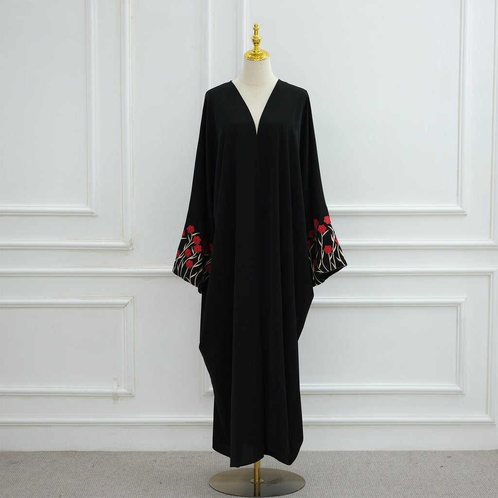 Dubai Middle East Turkey Dubai Flower Embroidered Elegant Cardigan