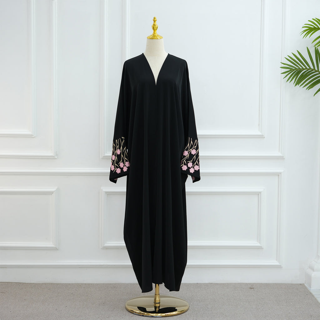 Dubai Middle East Turkey Dubai Flower Embroidered Elegant Cardigan