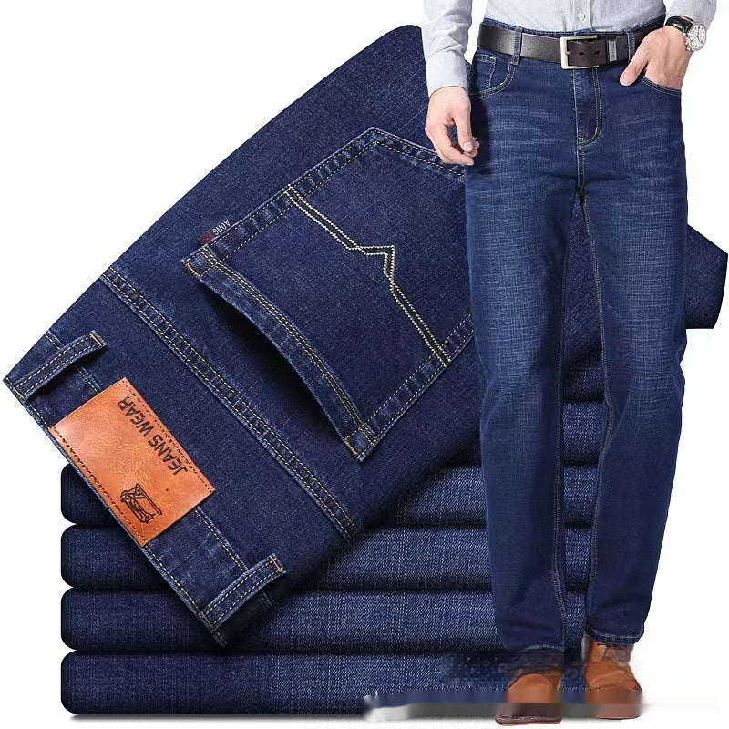 Mens Straight-leg Loose-fit Durable Casual Jeans
