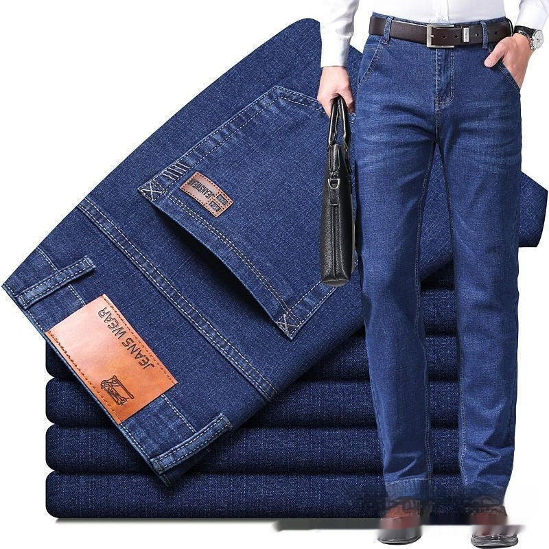Mens Straight-leg Loose-fit Durable Casual Jeans